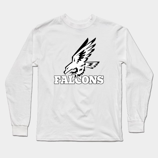 Falcons Mascot Long Sleeve T-Shirt by Generic Mascots